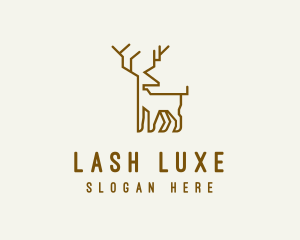 Brown Deer Animal logo design