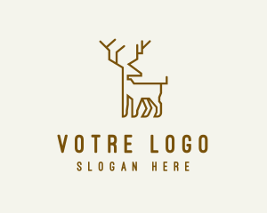 Luxe - Brown Deer Animal logo design