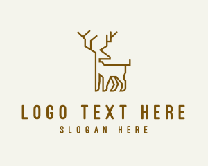 Brown Deer Animal Logo