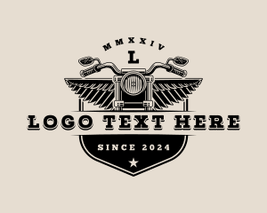 Garage - Motorcycle Rider Wings logo design