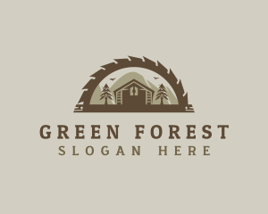 Mountain Wood Cabin logo design