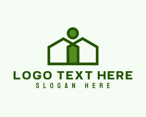 Mortgage - Green Real Estate Architecture logo design