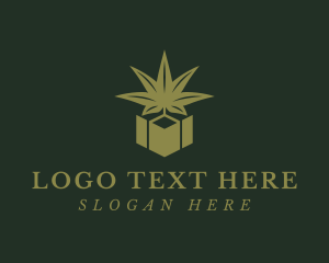 Cube - Green Marijuana Box logo design