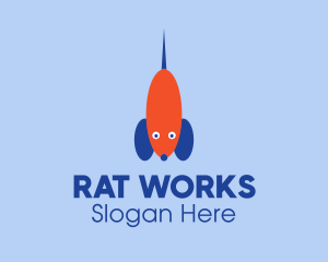 Mouse Toy Rocket  logo design