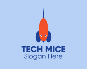 Mice - Mouse Toy Rocket logo design