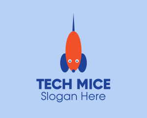 Mouse Toy Rocket  logo design