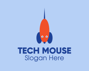Mouse Toy Rocket  logo design