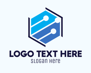 Web - Hexagon Technology Circuit logo design