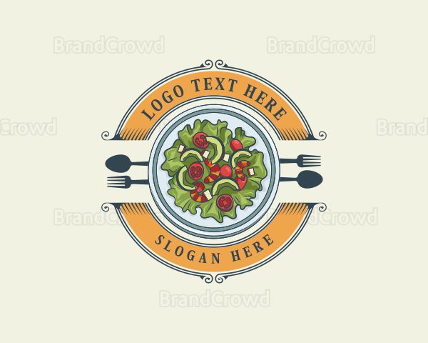 Vegetable Salad Restaurant Logo