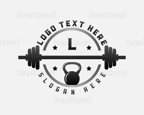 Barbell Kettlebell Gym Logo