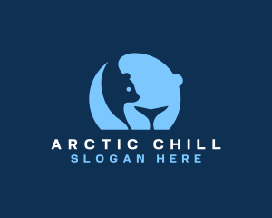 Winter Polar Bear logo design