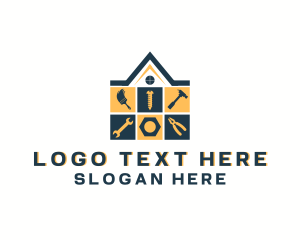Mortgage - House Repair Tools logo design
