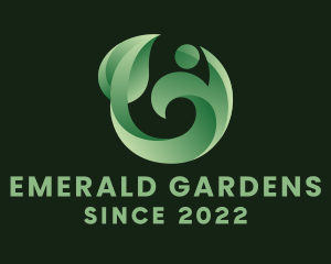 Human Leaf Garden logo design