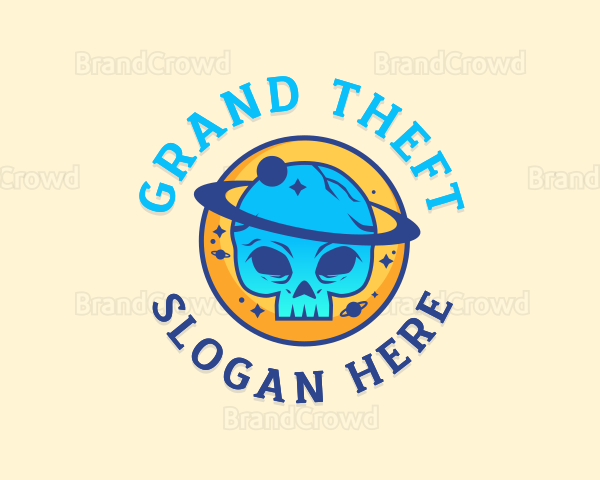 Galaxy Skull Planet Logo
