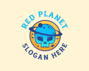 Galaxy Skull Planet logo design