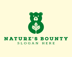 Bear Leaf Nature logo design