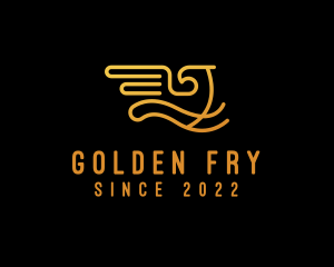 Golden Gargoyle Creature logo design