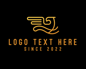 Gargoyle - Golden Gargoyle Creature logo design