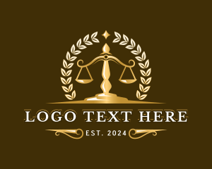 Judiciary - Law Firm Scale Attorney logo design