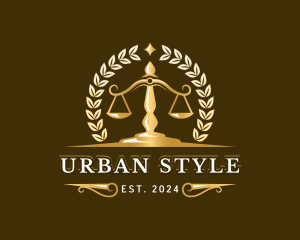 Judiciary - Law Firm Scale Attorney logo design