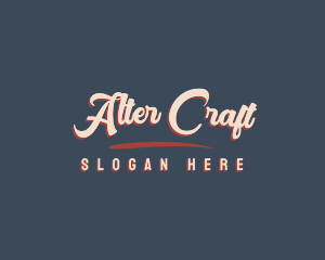 Retro Cursive Business logo design