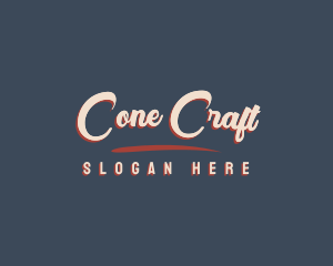 Retro Cursive Business logo design