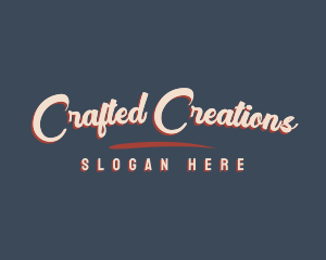 Retro Cursive Business logo design