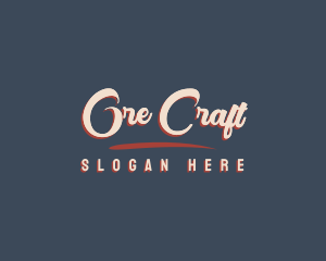 Retro Cursive Business logo design