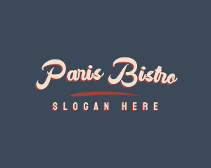 Retro Cursive Business logo design