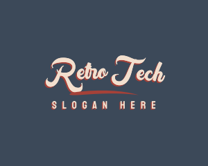 Retro Cursive Business logo design