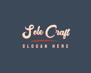 Retro Cursive Business logo design