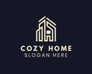 House - Minimalist House Realty logo design