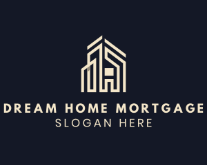 Mortgage - Minimalist House Realty logo design