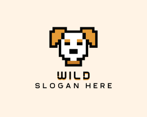 Retro Pixel Dog Logo