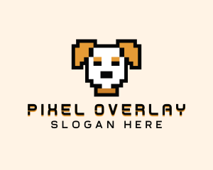 Retro Pixel Dog logo design