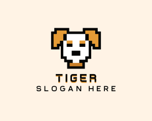 Pixel - Retro Pixel Dog logo design