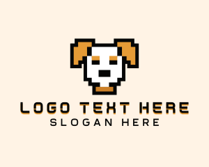 Pixel - Retro Pixel Dog logo design