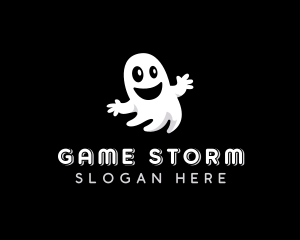 Scary Halloween Ghost Logo