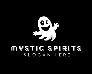 Scary Halloween Ghost logo design