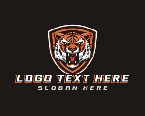 Angry Tiger Shield Gaming Logo