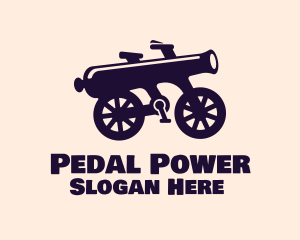 Bicycle - Weapon Cannon Bicycle logo design