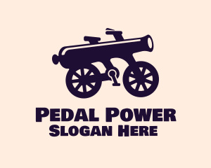 Weapon Cannon Bicycle logo design