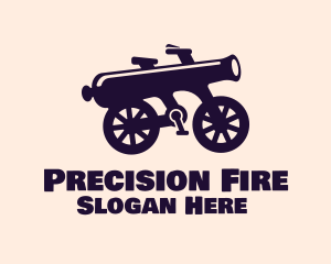 Artillery - Weapon Cannon Bicycle logo design