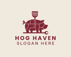 Hog - Pork Barbecue Grill logo design