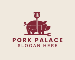 Pork - Pork Barbecue Grill logo design
