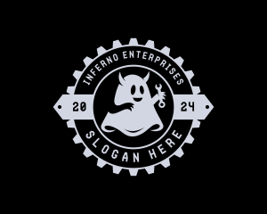 Ghost Mechanic Gear logo design