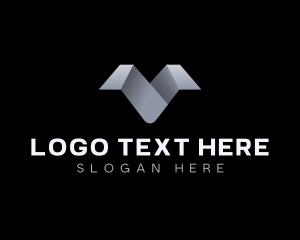 Origami - Engineering Company Firm Letter V logo design