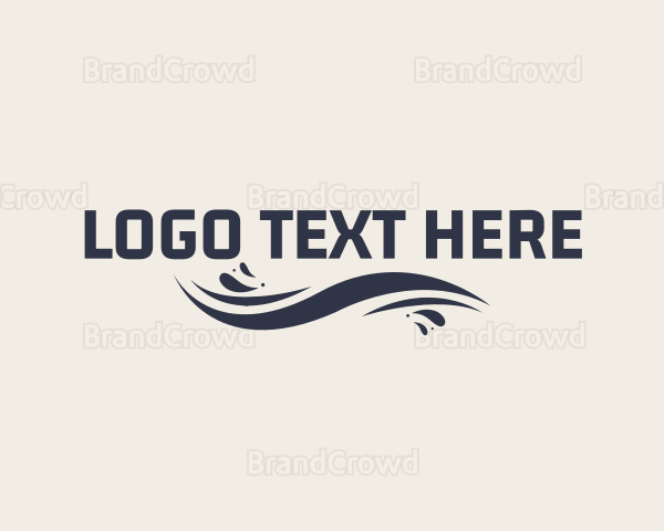 Wave Ocean Wordmark Logo