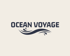 Wave Ocean Wordmark logo design