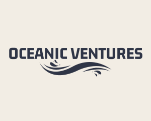 Wave Ocean Wordmark logo design